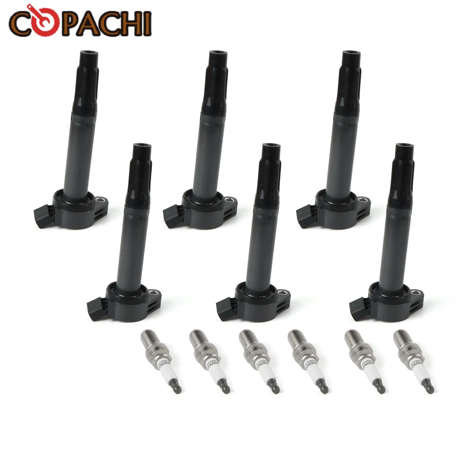 

6Pcs Ignition Coil +6Pcs Spark Plug 90919-02251 90919-A2002 90919-A2004 For 2005-2018 Toyota Camry 4Runner Highlander 3.5L 4.0L