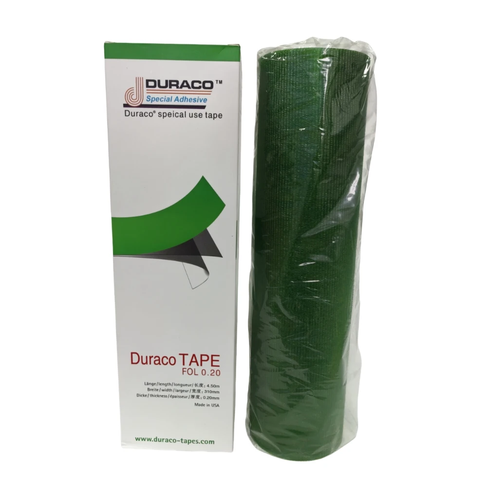 

Лента Duraco Fol 0,20 Зеленая флексографская монтажная лента Двусторонний резиновый клей 310 мм X 4,5 м