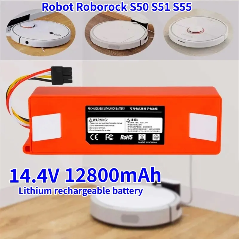 

Литий-ионный аккумулятор для робота-пылесоса Mi Robot Roborock S50 S51 S55, 14,4 В, 12800 мАч