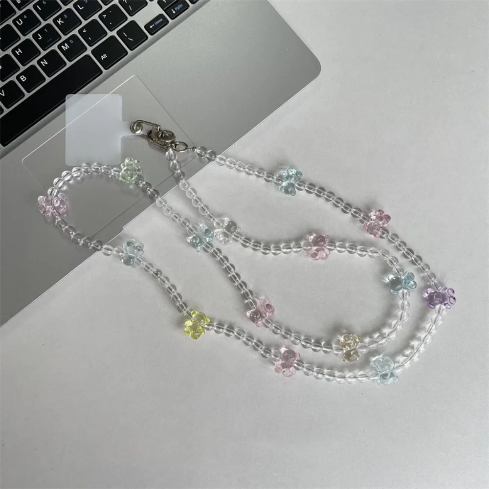 

Kawaii Bow Long Crossbody Phone Chain Heart Long Cellphone Lanyard Beads Sweet Beads Phone Strap Phone Accessories