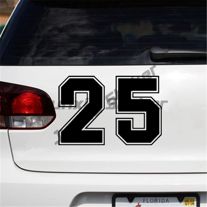 

Racing Number 25 Funny Car Sticker Vinyl Decal Waterproof Car Auto Stickers for Bumper Rear Window