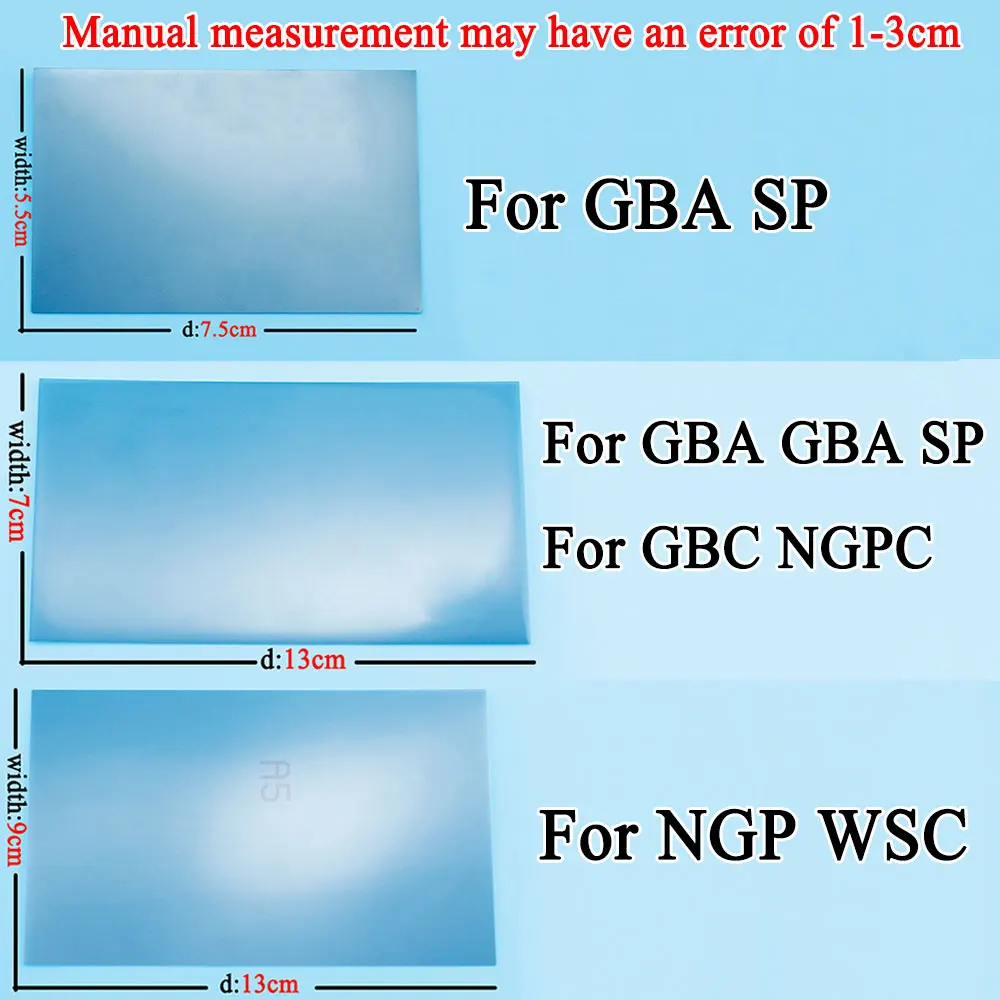 2 PCS GBA Screen Polarizing Film For GBA SP/GBC/GB/GBP Screen Lens Protection Film Game Replacement Parts