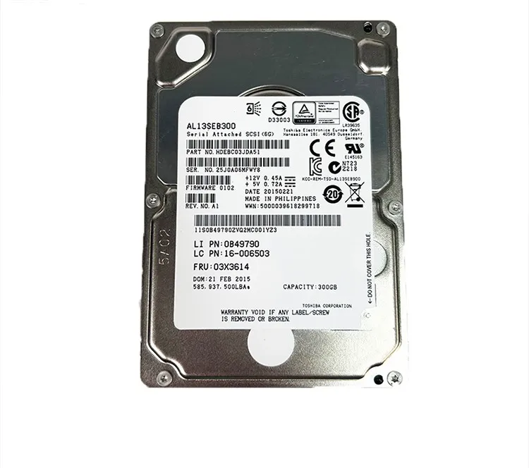 

Оригинальный 100% Аутентичный al13себ 300 300G ST600MM0208 600G 2,5 10K SA