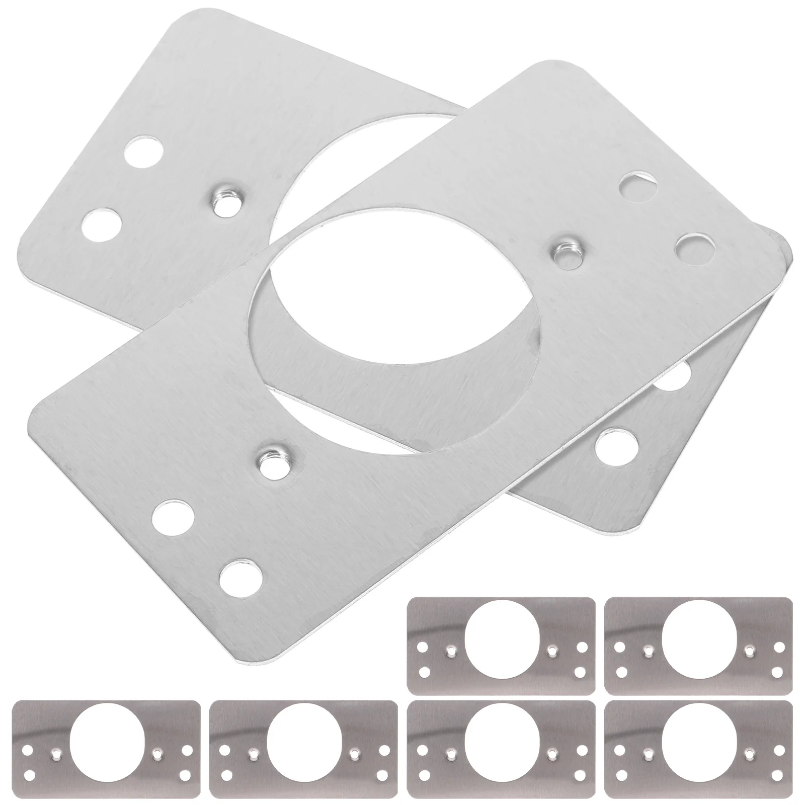 

8pcs Ball Shaped Lock Fixing Plate Thickened Reinforcement Bracket For Front Door Repair Kit Stainless Steel Door Hole Cover