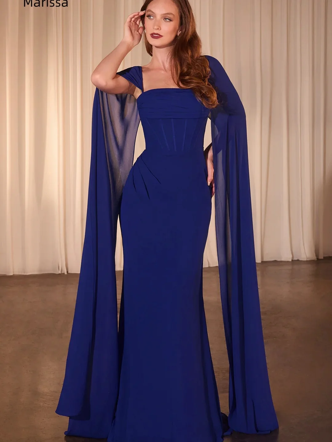 فساتين سهرة فاخرة من ماريسا شال 2025 فساتين نسائية أنيقة مصنوعة حسب الطلب لحفلات الزفاف فستان شيفون حورية البحر للحفلات الراقصة