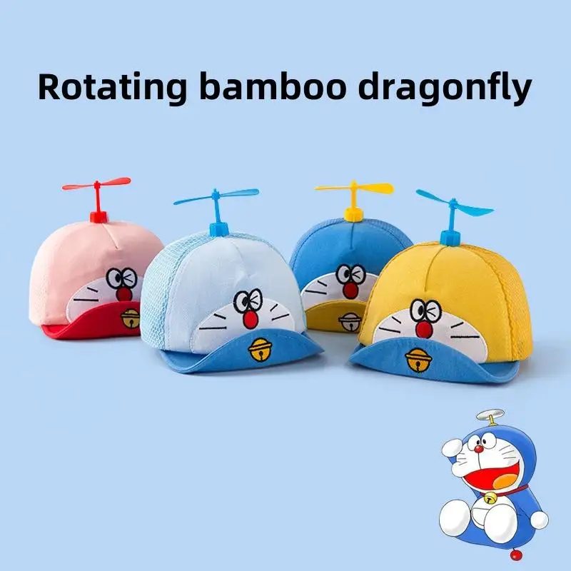 Doraemon Linda gorra de béisbol de ala suave protección solar ajustable y sombra para primavera y verano gorra de pico de pato regalo para niños