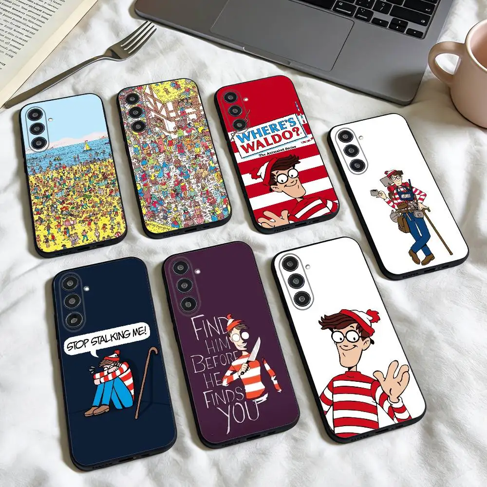 

G-Game Wheres W-WallyS Waldo phone Case For Samsung Galaxy A73,A72,A71,A70,A53,A52,A51,Others Soft Black Shell