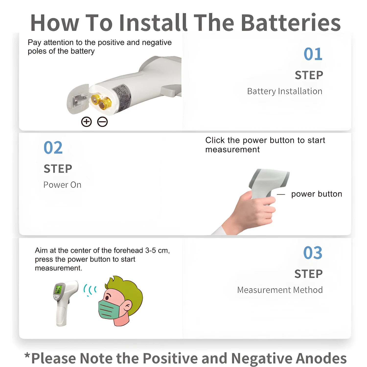 Digitales Thermometer Stirn Temperatur Lesen Fieber Alarm Termometer Babythermometer Pulsoximeter Finger