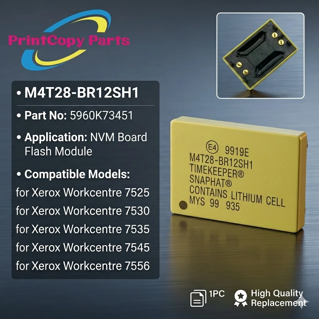 

1 шт. аккумулятор памяти M4T28-BR12SH1 для флеш-модуля NVM 5960K73451 для Xerox Workcentre 7525 7530 7535 7545 7556
