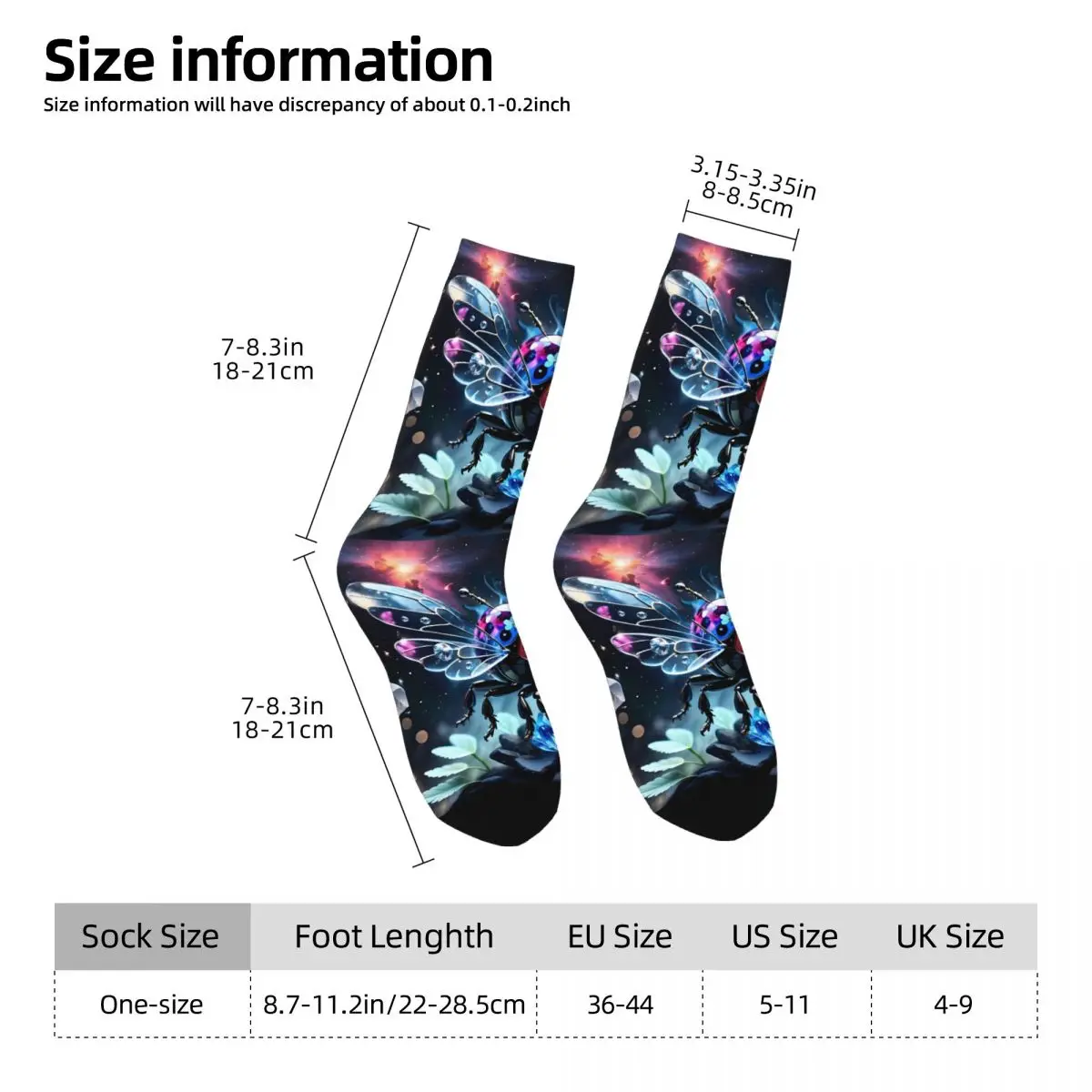 Beetle Sock Printed Man Polyester