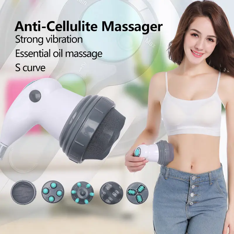 Hot koop 4-in-1 Elektrische Body Massager Vibrator Afslanken Gewichtsverlies Vetverbranding Infrarood Pijnbestrijding Hamer vibrerende Massager