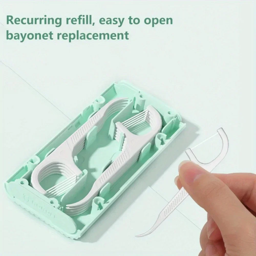 Disposable Flosser Storage Automatic Floss Box Oral Cleaning Portable Travel Convenient Floss Pick Dispenser