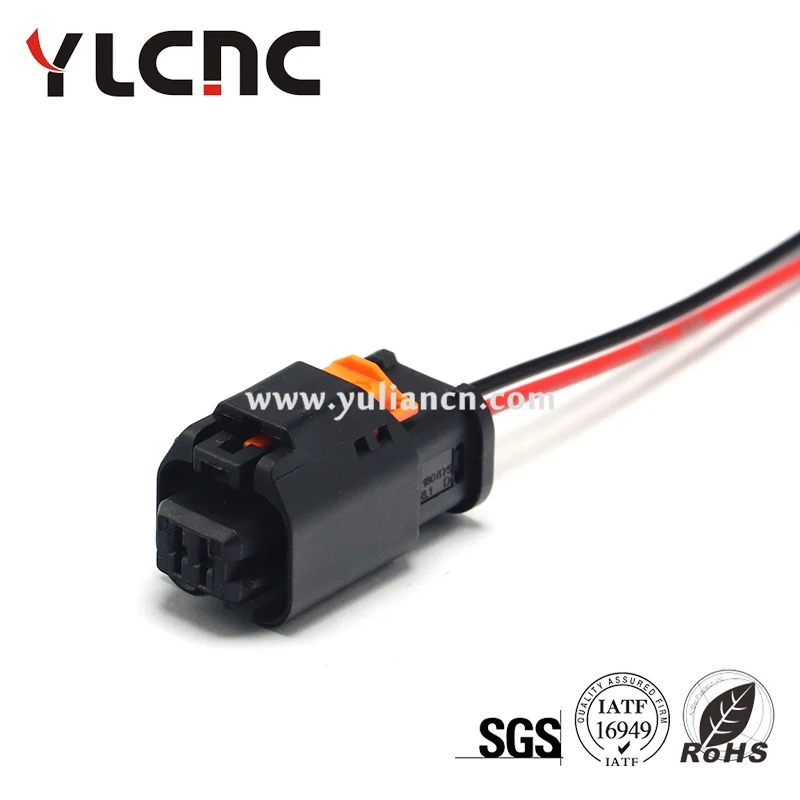 YLCNC factory direct sales 1Pcs 2Pin Car Engine Fan Water Temperature Sensor Connector Wiring Plug For BMW 1801176-1 1-1801175-1