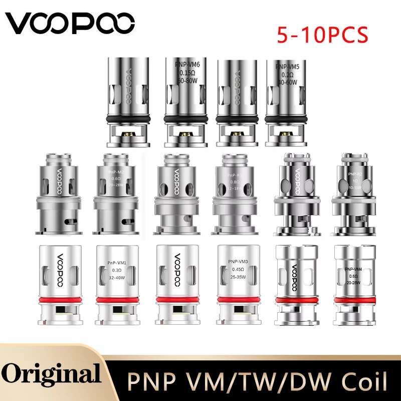 Original VOOPOO PnP Coil Vaporizer VM1//VM2/VM3/VM4/VM5/VM6/TR1/TM2/DW80/TW15/20/30 for VINCI 2/VINCI 3/Drag H40/Argus Pro Kit