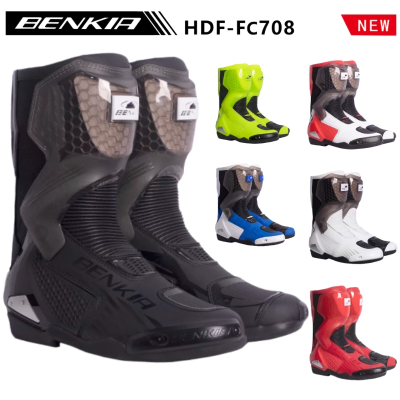 

Мотоботы BENKIA с сертификацией CE, профессиональные для трека, летние гоночные ботинки, противоударные, для бездорожья и ралли