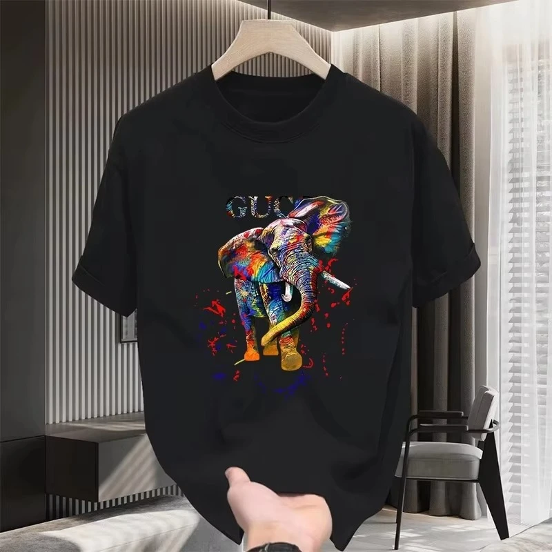 

American Trendy Brand 100% Cotton Printed Short-sleeved T-shirt Men's and Women's Summer Brand Street Loose Half-sleeves