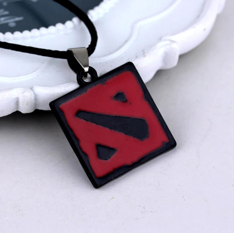 Game Dota 2 Pendant Necklace for Women Men Aghanim\'s Scepter Blue Red Stone Pendant Necklace Gaming Peripheral Accessories Gifts