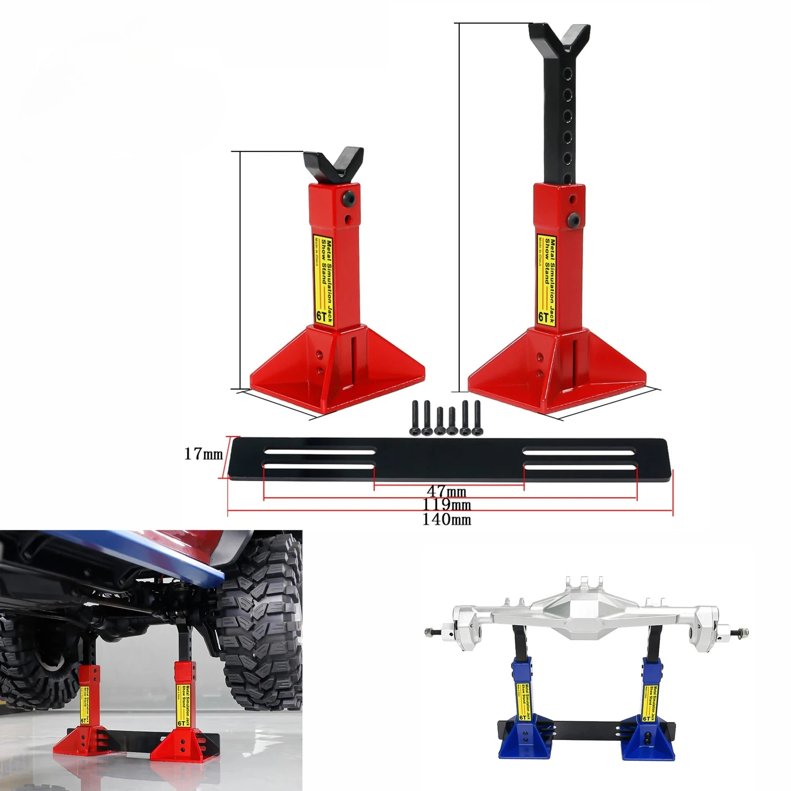 

Радиоуправляемый альпинистский автомобиль, имитация металлического разъема с регулируемой высотой для 1/8 1/10 осевого SCX10 TRX4 D90, декоративный кронштейн, детали настроения