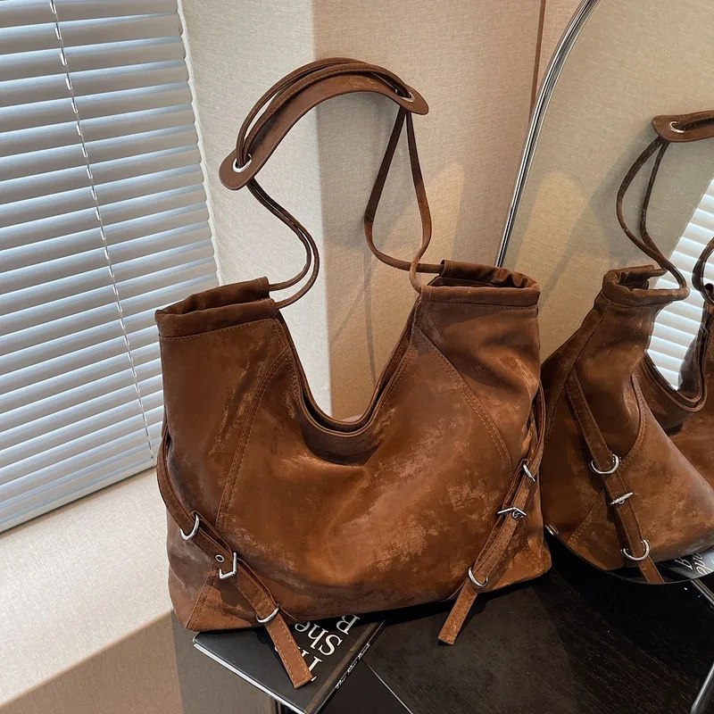 

Underarm Tote Bag for Women Large Capacity Slouchy Shoulder Bag Minimalist Leather Work Purse Versatile Crossbody Day Bag