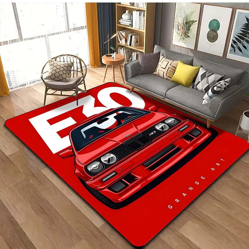 Classic Car E30 Pattern Living Room Bedroom Carpet Bedside Bathroom Floor Mat 15 Sizes Area Rug Home Decor Cloakroom Sofa Mats