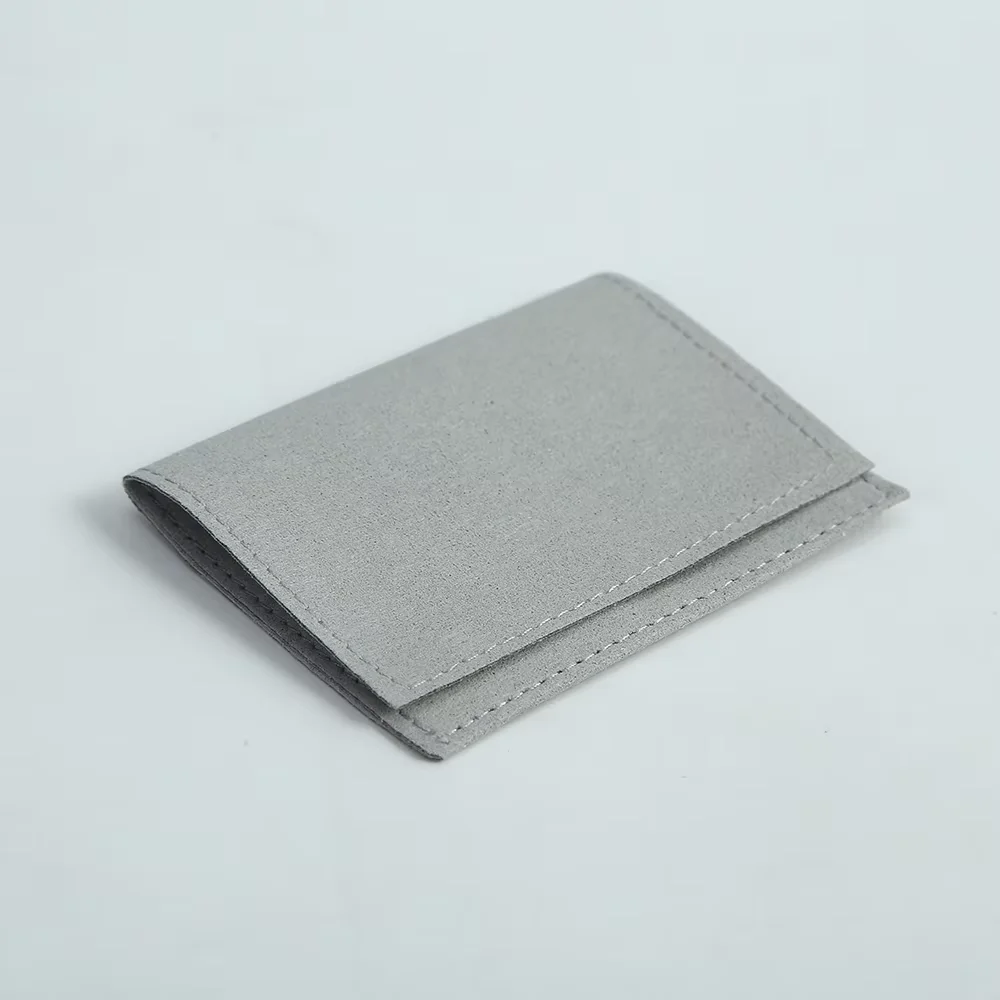 20Pcs Gray Velvet Jewelry Gift Bag Microfiber Envelope Wedding Favors ID Card Headset Earrings Bracelet Pendant Organizer Pouch