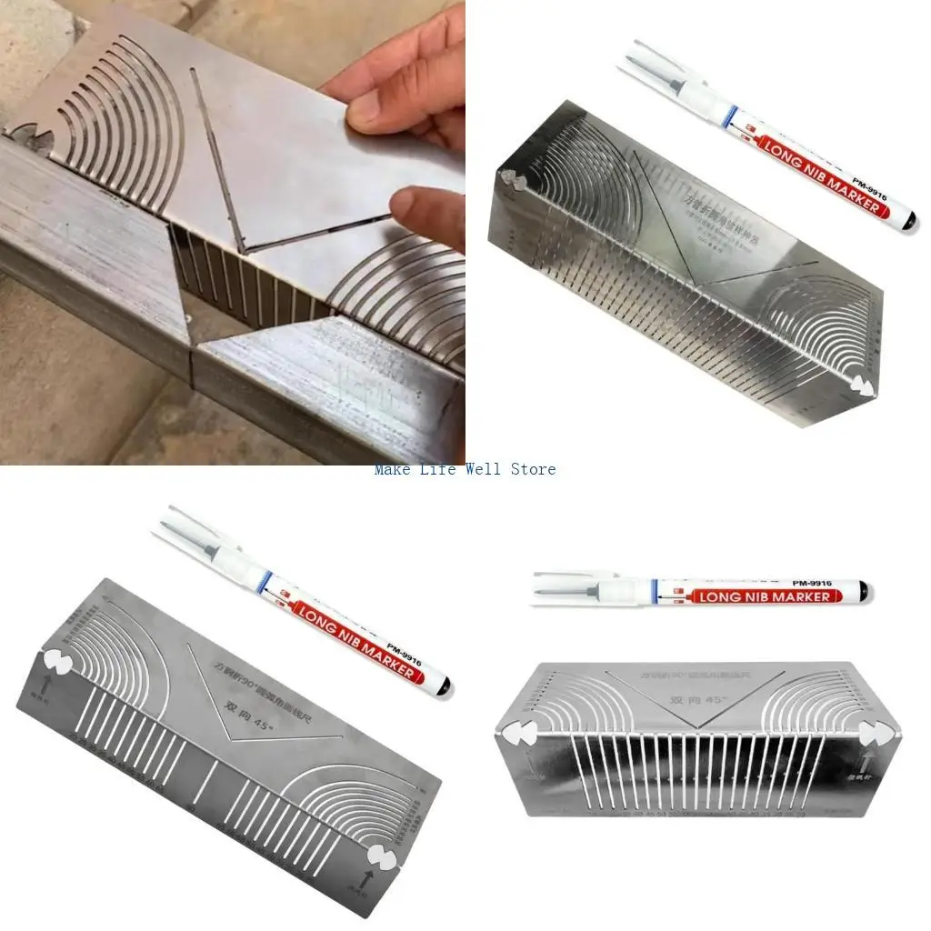 

Углы и дуги Маркируя инструмент Регулируемый линейный дуги Двухцелевый металлический инструмент для металлической маркировки для