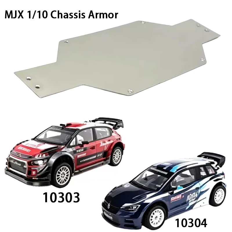 Edelstahl-Metallchassis-Schutzplatte für MJX Hyper Go 1/10 10303 10304 RC Auto Upgrade-Zubehör