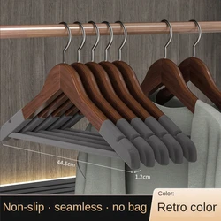 Perchas de madera antideslizantes para traje, perchas de terciopelo de madera para colgar pantalones, trajes, vestidos, faldas, percha giratoria de 360 ° para el hogar, hoteles