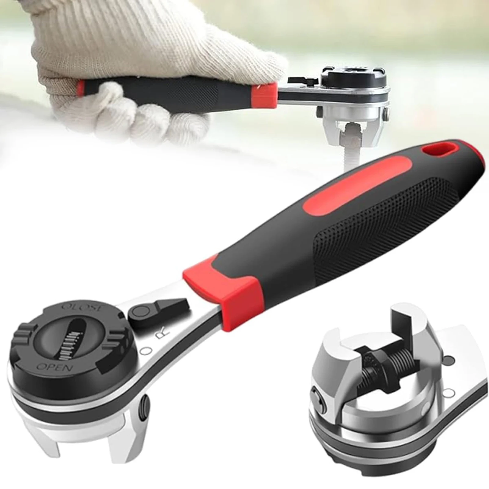 

6-22mm Adjustable Socket Wrench Multi Functional Ratchet Wrench Bidirectional Practical Quick Wrench For Mechanical Maintenance