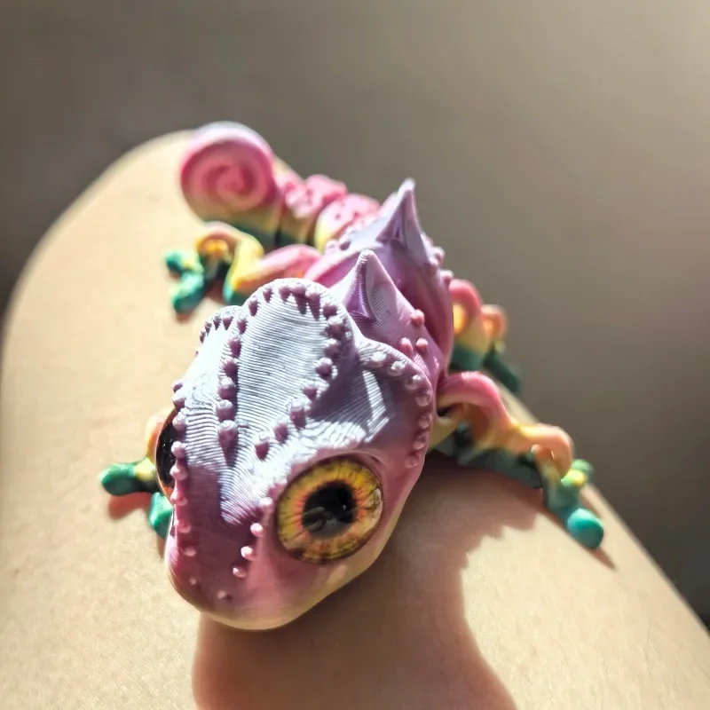 3D Afdrukken Kameleon Figuren Beweegbare Gezamenlijke Fidget Speelgoed Cartoon Diermodel Speelgoed Woonaccessoires Desktop Ornament Kids Gift