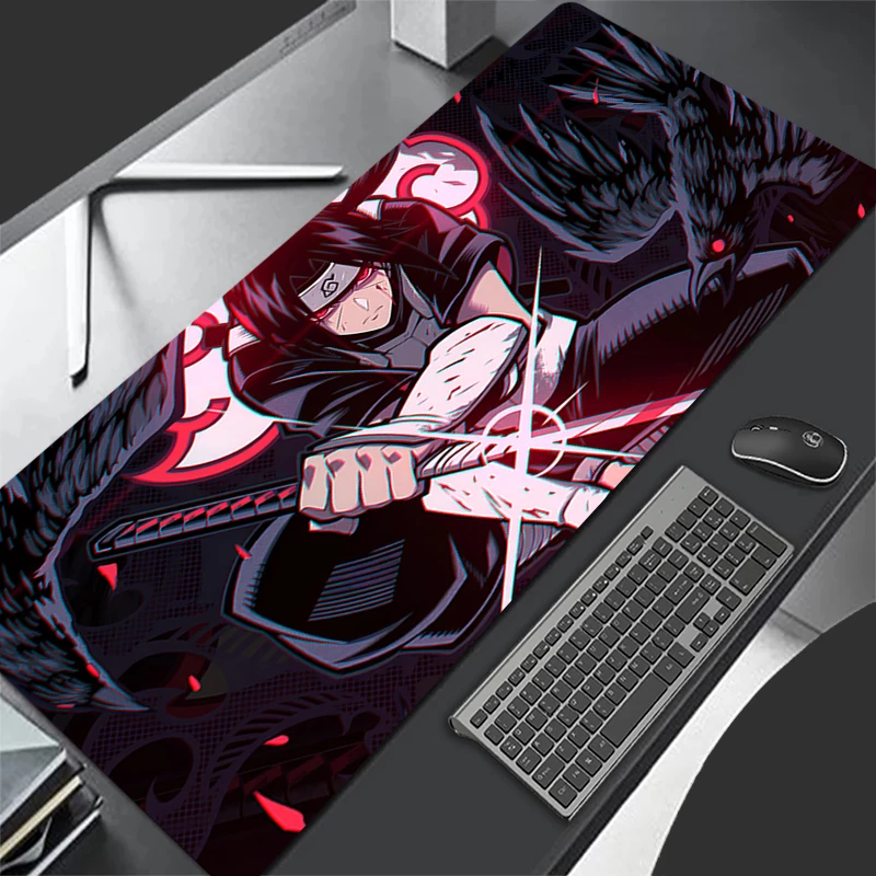 Mouse pad game player computer keyboard pad desk pad anti-slip cartoon table pad PC carpet N-NARUTOS Uchiha Itachi Mousepad XXXL