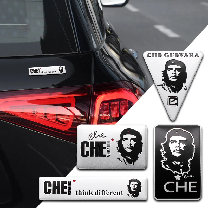 1 Stuks Auto Styling 3d Aluminium Che Guevara Logo Badge Embleem Auto Decoratie Body Stickers Sticker Toepasbaar Op Alle Auto \'S Accessorie