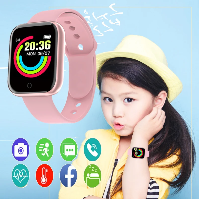 สมาร์ทวอท์ชสำหรับเด็กบลูทูธอิเล็กทรอนิกส์ดิจิตอลความจำ Heart Rate สร้อยข้อมือกีฬาเชื่อมต่อนาฬิกาเด็กสมาร์ทนาฬิกา