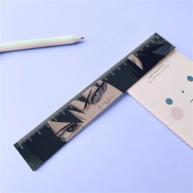 Naruto Sasuke Exquisite Fashion Acrylic Learning Stationery Male and Female Students Exam Drawing Measurement Scale Ruler