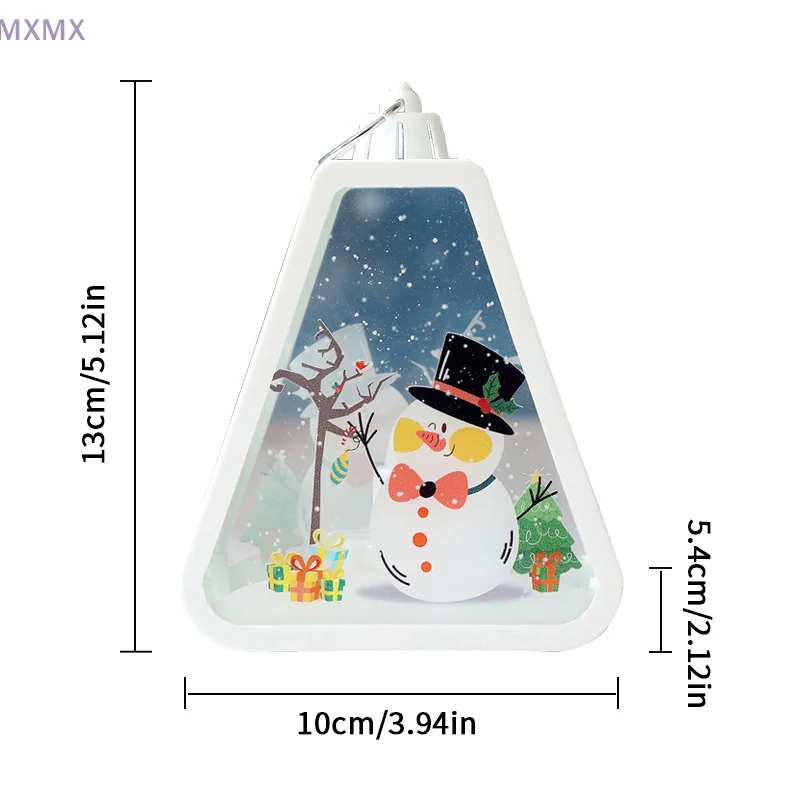 Lâmpada de vento retrô de natal, castiçais led de natal, lanterna globo de neve, presentes iluminados de papai noel, ornamento iluminado de natal de inverno