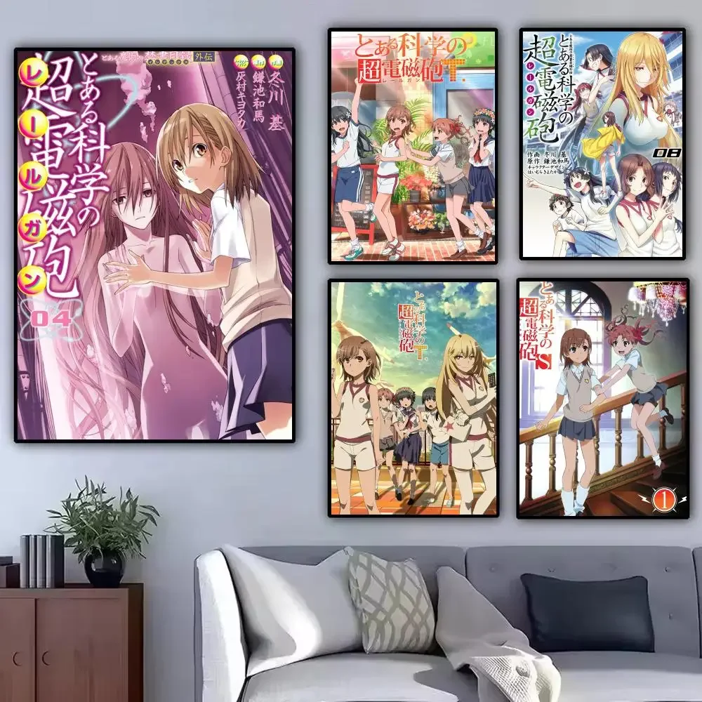 Anime A Certain Scientific Railgun Painting Calligraphy Modern Canvas Poster Wall Art Aesthetic Bedroom Decor for Cafe Home Gift