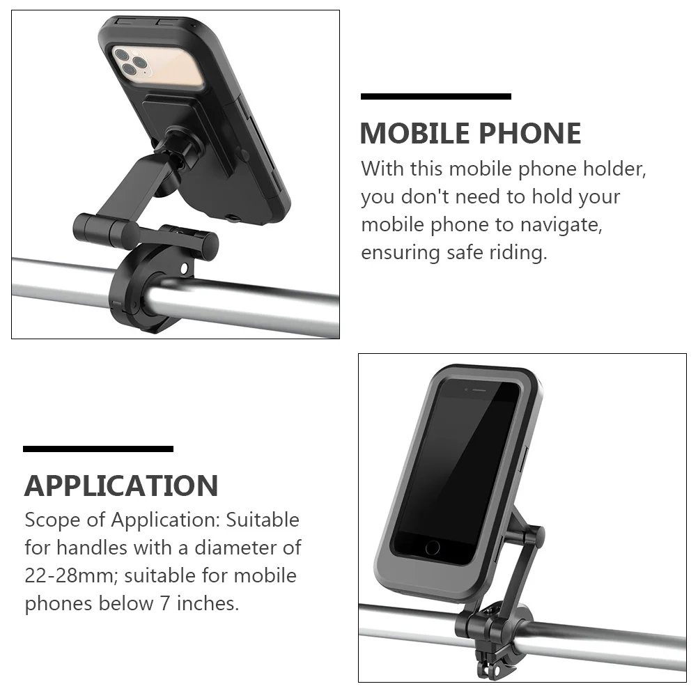 

1Pcs Waterproof Bike Phone Holder Installation 360 Rotation Motorcycle Phone Mount Navigation Rack Touchscreen