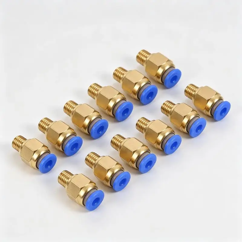 10Pcs PC4 M6 Quick Pneumatic Connectors Leak-proof 3D Printer Parts for RepRap Ender 3D Printing Modification