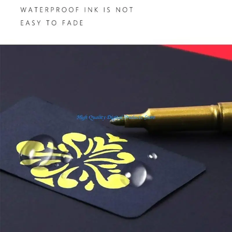 U2JE Metallic Highlighter Waterproof Oil Based Paint Marker For Wedding Invitation