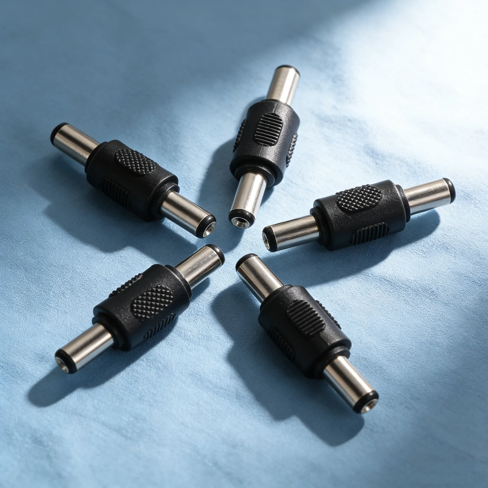 

10Pcs Dc Connector for Power Cord 5.5x2.1mm Straight Barrel Coupler Male to Male Adapter for Cctv Camera Laptop Router Modem