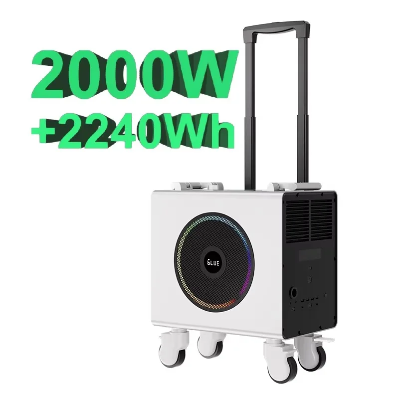 

High-Power 2240Wh Portable Power Station With Audio Bluetooth Speaker Outdoor Solar System Enjoy KTV Sessions Anywhere