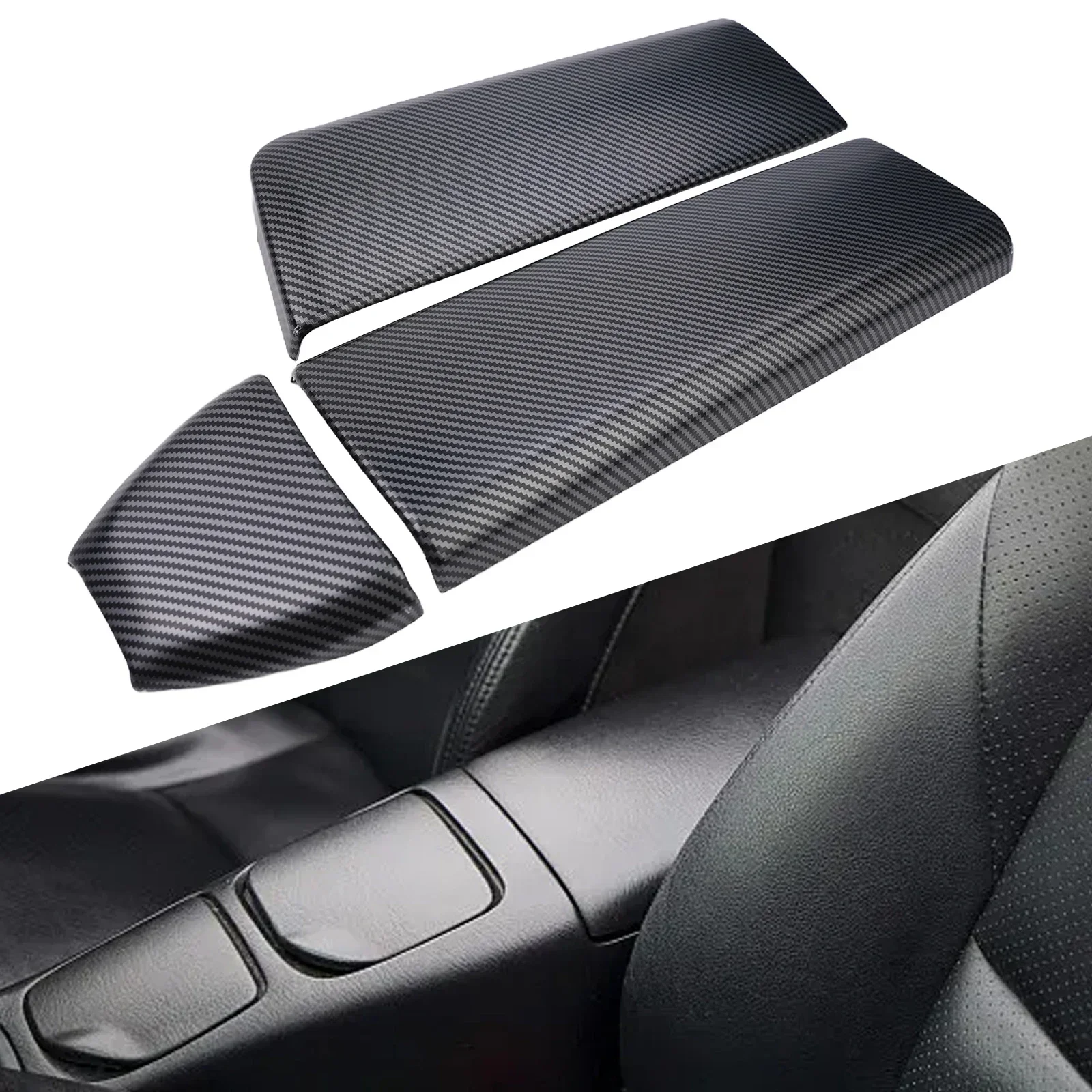 

Scratch resistant Carbon Fiber Armrest Box Panel Cover Trim For Mercedes For Benz ML350 X166 W166 Maintain a Pristine Interior