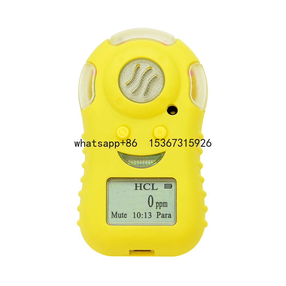 ATEX Portable hydrogen chloride meter rechargeable HCL gas leak alarm detector