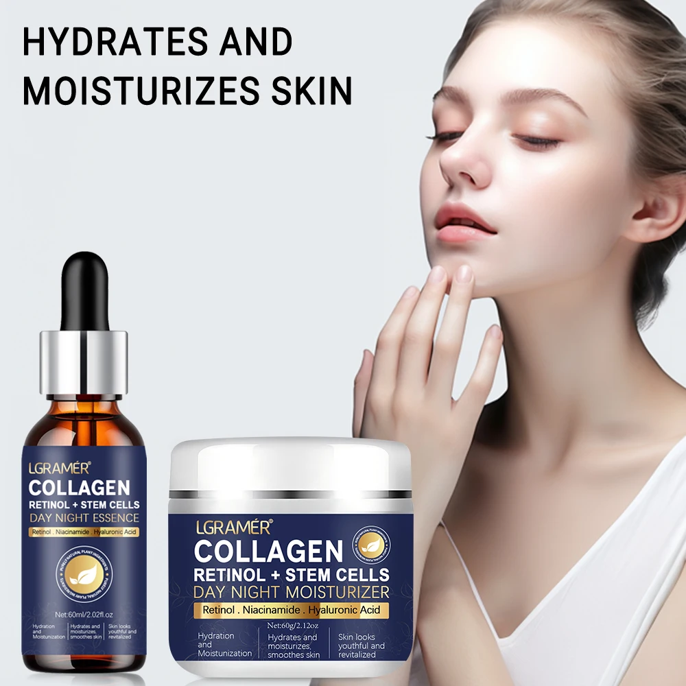 

Dual-Effect Moisturizer with Retinol Collagen Stem Cells Night Day Cream Rich in Niacinamide Vitamin E Firming Even Skin Tone 24