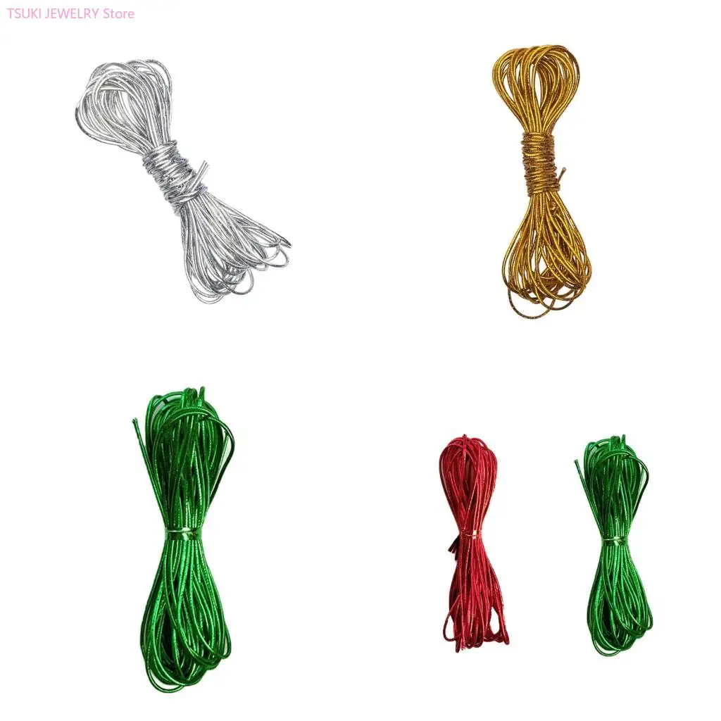 

62KE металлизированное эластичное наращивание волос для креативных причесок, праздничная веревка, аксессуар, подходящие текстуры