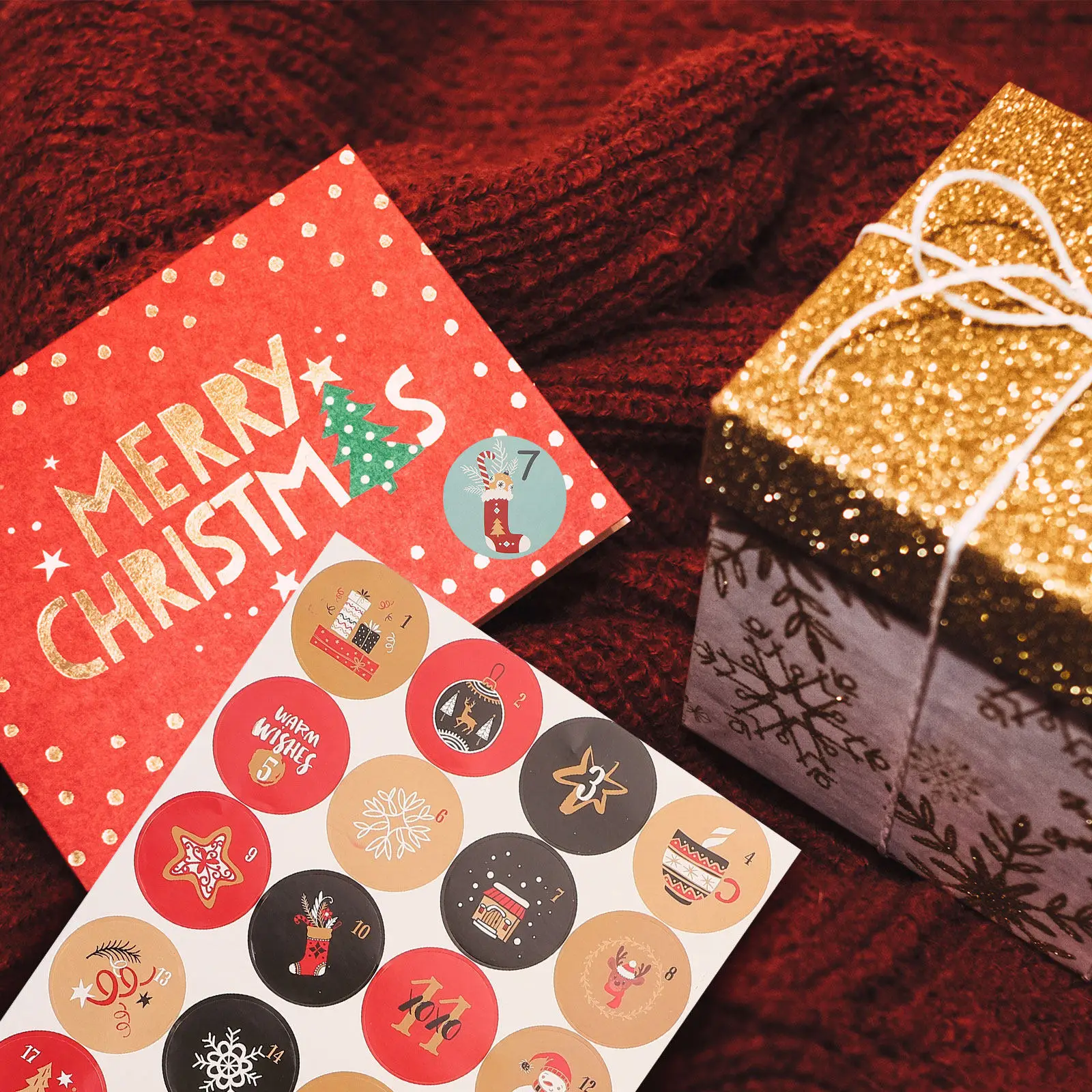 10 Lembar Stiker Liburan Natal - Advent Calendar Gift ulasan dan harga