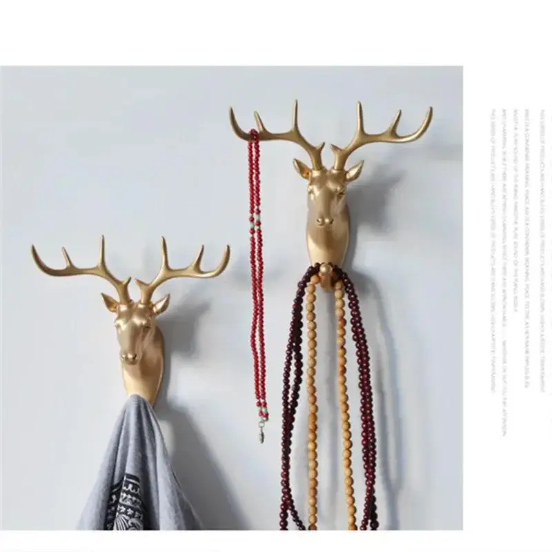 New Animal Head Rack Coat Caps Wall Hanger Horse Giraffe Elk Elephant Hooks Decorative Decor Bathroom Accessories