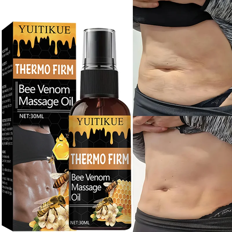 YUITIKUE Olio da massaggio rassodante al veleno d'api per alleviare le articolazioni e i muscoli, idratazione rinforzante dalla barriera e massaggio del corpo del ginocchio
