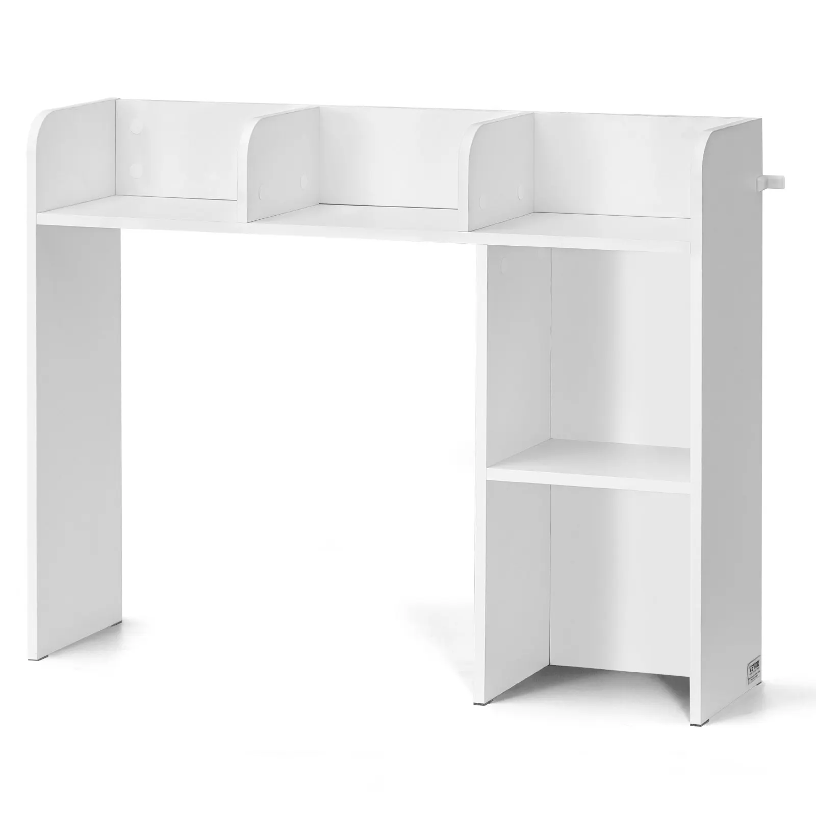 Desktop Bookshelf, 2-Tier Desktop Storage Organizer, 37.2' X 9.5' X 28.9' Office Storage Rack Wood Display Shelf, Desktop