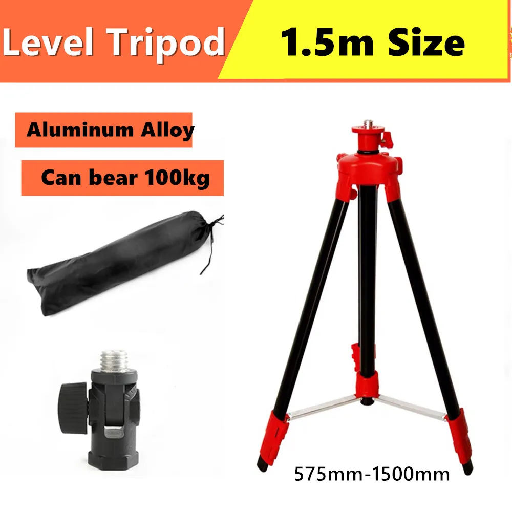 Level Tripod Aluminum Alloy1.5m 45cm Bracket Telescopic Universal Thickened Alloy Steel Durable Accessories